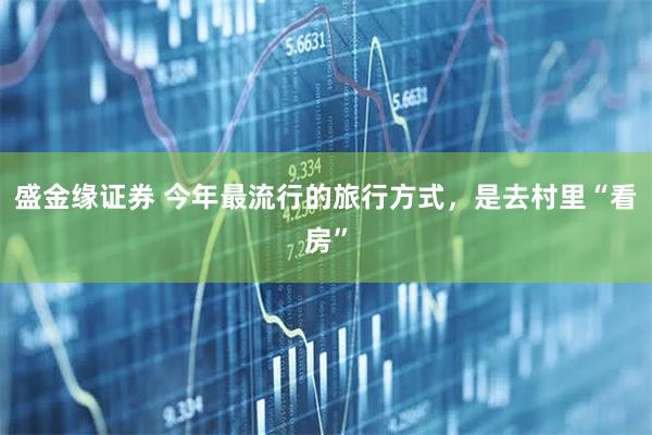 盛金缘证券 今年最流行的旅行方式，是去村里“看房”