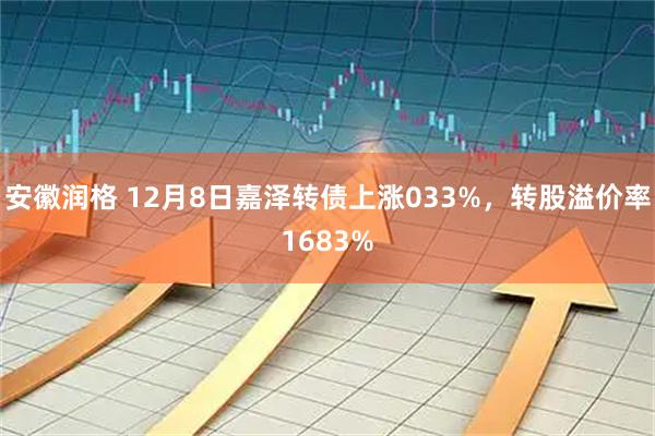 安徽润格 12月8日嘉泽转债上涨033%，转股溢价率1683%